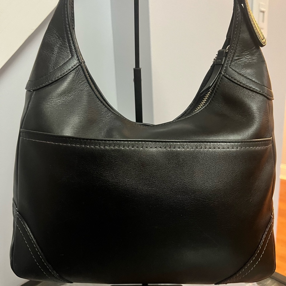Vintage Coach Hamilton Black Leather Hobo Bag - Picture 5 of 13
